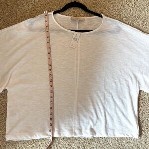 NWT LOFT Women's White Tee Crop Top